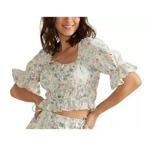 Women's - MINKPINK Irwin Eyelet Floral Top, Size Small